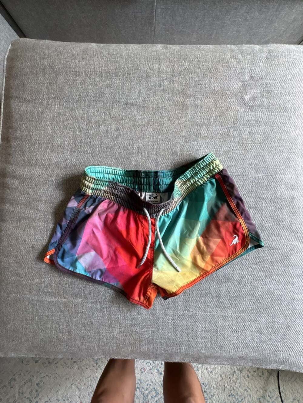 Surfcuz Quick Dry Swim Shorts Multi Color Geometric Print